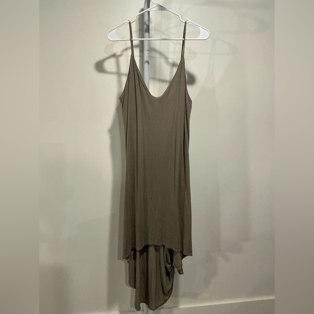 Double Zero Olive High Low Dress